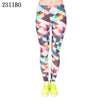 Autumn Winter Leggings Printed Women Legging Triangles Rainbow Legins High Waist Elastic Leggins Silm Women Pants
