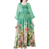 ZUOMAN 5XL Plus Size Loose Mulberry Silk Maxi Sundress 2022 Summer Casual Floral Boho Beach Midi Dresses Elegant Bodycon Party V