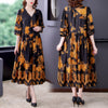 ZUOMAN Summer High Quality Yellow Boho Midi Dress  Vintage 4XL Plus Size Print Runway Dress Elegant Women Bodycon Vestido