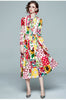 ZUOMAN Women Autumn Elegant Floral Dress Festa Female  Long Vintage Party Robe Femme Lace Designer A-Line Vestidos