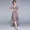 ZUOMAN Women  Embroidery Mesh Dress Festa High Quality Long Elegant Party Robe Femme Vintage Floral Designer Vestidos