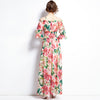 ZUOMAN Women Summer Elegant Floral Dress Festa High Quality Long Maxi Party Robe Femme Runway Designer Chiffon Vestidos