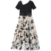 ZUOMAN Women Summer  Embroidery Dress Festa High Quality Elegant Mesh Party Robe Femme Vintage Designer Black Vestidos