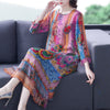 ZUOMANBoho Floral Mulbery Silk Beach Midi Dresses Summer Print 4XL Plus Size Loose Sundress Women Elegant Bodycon Party Vestidos