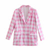 ZXQJ Patchwork Women Pink Plaid Skirts Suits 2022 Summer Ladies Soft Cotton Two Piece Set Vintage Girls Chic Suit Cute