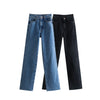 Za 2022 Black Jeans Women Straight Leg Jeans Woman High Waist Blue Denim Trousers Women Autumn Y2K Jeans for Girls Streetwear