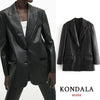 Za 2023 Chic Black Office Lady PU Oversized Long Women Blazer Long Sleeve V Neck Pockets Leather Vintage Jackets Bussiness Wear