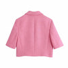 Za 2022 2 Pieces Women Cropped Blazer+Skirt Set Vintage With Pocket Texture Jacket Coat+Skirt Single Breasted Woman Sets
