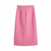 Za 2022 2 Pieces Women Cropped Blazer+Skirt Set Vintage With Pocket Texture Jacket Coat+Skirt Single Breasted Woman Sets