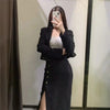 Za Black Tweed Suit Female Skirt Autumn 2023 Cropped Blazer Set Woman Skirt 2 Pieces Chic Double Breasted Office Busines Set