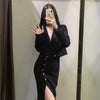Za Black Tweed Suit Female Skirt Autumn 2023 Cropped Blazer Set Woman Skirt 2 Pieces Chic Double Breasted Office Busines Set