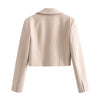 Za European and American style spring and autumn 2022 women's short small suit jacket slit mini skirt set