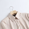 Za 2023 Women's Shirt Silk Office Lady Chic Blouse Long Sleeve Stain Turn Down Collar Button Shirts Elegant Mujer Tops