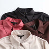 Za 2023 Women's Shirt Silk Office Lady Chic Blouse Long Sleeve Stain Turn Down Collar Button Shirts Elegant Mujer Tops