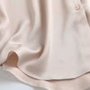 Za 2023 Women's Shirt Silk Office Lady Chic Blouse Long Sleeve Stain Turn Down Collar Button Shirts Elegant Mujer Tops