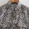 Za Women Shirts Vintage Leopard Print Turn Down Collar Long Shirts 2023 Spring Chic Blouse Elegant Mujer Tops