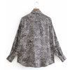 Za Women Shirts Vintage Leopard Print Turn Down Collar Long Shirts 2023 Spring Chic Blouse Elegant Mujer Tops