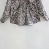 Za Women Shirts Vintage Leopard Print Turn Down Collar Long Shirts 2023 Spring Chic Blouse Elegant Mujer Tops
