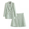 Za Suit suits office suit 2 piece suits 2022 spring simple light green women suits casual chic street youth women suit