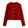Za Tweed Suit 2 Piece Set Women Red Mini Skirt Autumn 2023 Office Female Elegant Sets Woman Cropped Blazer Vintage Classic Suit