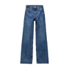 Za Women 2022 Early Autumn Chic Wide Legs Jeans Vintage High Waist Zipper Fly Female Ankle Denim Pants Mujer