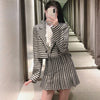 Za Women 2022 Single Button   Blazer Short skirt suit Coat Vintage Long Sleeve  Female Outerwear Chic Tops