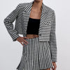 Za Women 2022 Single Button   Blazer Short skirt suit Coat Vintage Long Sleeve  Female Outerwear Chic Tops
