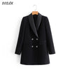 Za Women's Blazers Dress Chaquetas De Mujer 2022 Veste Femme Office Ladies Formal Work Black Blazer Outerwears Autumn Chic Coats