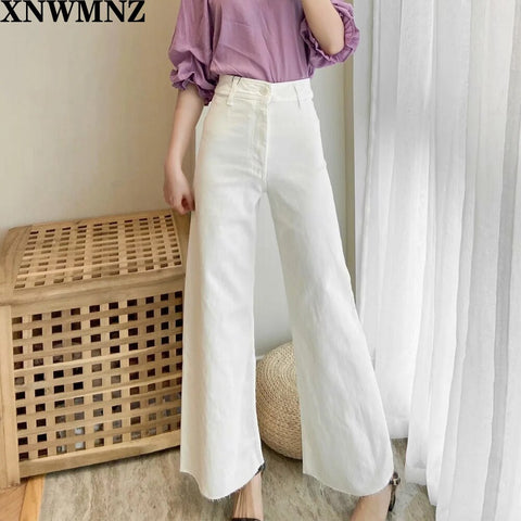 Za premium marine straight jeans High-waist jeans with back patch pockets. Frayed hems Metal zip fly and top button fastening