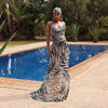 Zabrina Spring Summer Long Dress Sexy Zebra Print Temperament Elegant Dresses For Women Slit Backless Vestidos 2023 s