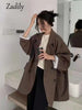 Zadily 2023 Autumn Casual Long Sleeve Blazer Women Korean Style Oversize Ladies Suit Blazers Work Female Clothing Jacket Coat