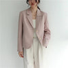 Zadily 2023 Autumn Korean Style Long Sleeve Pink Blazer Women Casual Ladies Suit Female Work Clothing Coat Jacket