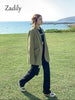 Zadily 2023 Autumn Korean style Long Sleeve Green Women Blazer Oversize Loose BF Ladies Suit Blazers Work Clothing Jacket Coat