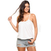 Women Casual Tank Shirt Solid Adjustable Spaghetti Strap Cami Tank Top Summer Style White/Black Camis Vest Plus Size XXL