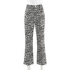 Zebra Animal Print Elegant Pants Capris Harajuku High Waist Trousers Ladies Casual Office Pants Women Streetwear 2023