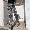 Zebra Animal Print Elegant Pants Capris Harajuku High Waist Trousers Ladies Casual Office Pants Women Streetwear 2023