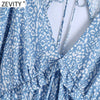 Zevity Women Sexy Deep V Neck Leopard Print Agaric Lace Mini Dress Female Chic Back Hole Casual Slim Ruffles Vestidos DS8199