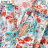 Zevity Women Sweet Totem Floral Print Sashes Midi Dress Chic Female Three Quarter Sleeve Single Breasted Casual Vestidos DS8654