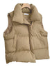 Zipper Down Vest Women Korean Winter Sleeveless Jacket Solid Elegant Stand Collar Jacket Female Loose Coat With Pocket