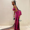 Zoctuo Club Party Dress Reflective Ribbon Women Dresses Strapless Mini Sexy Wrap Bodycon Hottie Vestidos Birthday Gown