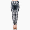 Biomechanical black Graphic Full Print Leggings Women Fitness Legging Stretchy Trousers Leggings Pants