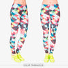 Brand Women Colour Geometry Printing Legging High Elastic Fitness Legging Trousers LeggingsWomen Pants