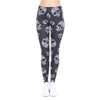 High Elasticity Women Legging Skull Printing Black Fitness Leggings Fashion High Waist Woman Pants