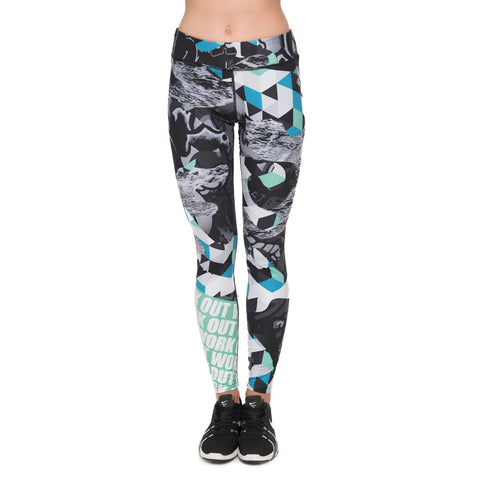 High Quality Women Legging Work Out Tattoo Printing Leggings Fitness Woman High Waist Pants