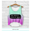 Multi Colors T-Shirts 3D Print Women Tank Tops Camis Print Camisoles & Tanks Woman Short Tees Irregular Crop Top