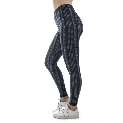 New Arrivals Blue High Quality Women's Fashion Simple Printing Pants Slim Fitness Sexy Seductive Workout Leggings