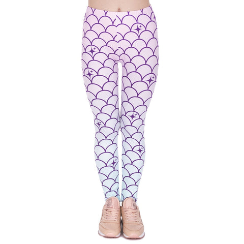 New Fashion Women Legins Mermaid Tail Printing Legging Sexy High Waist Woman Leggings