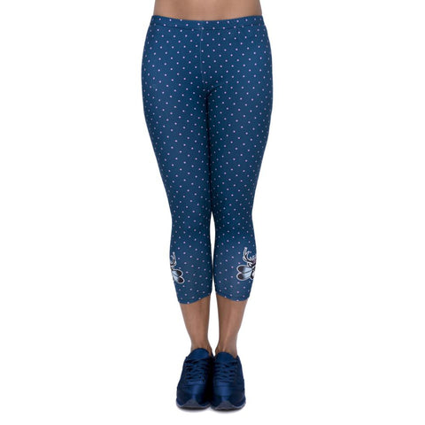 Summer Fashion Women Capri Leggings Freeride Deer Printing Sexy Mid-Calf 3/4 Trousers Movement Leggins Woman Capri Pants