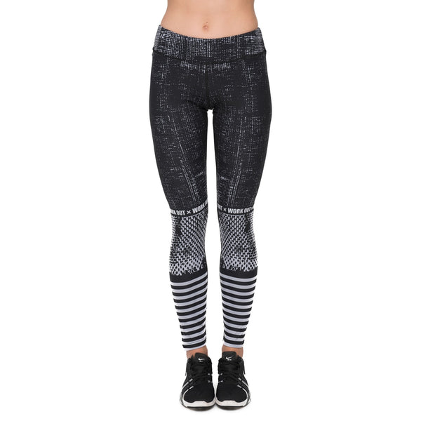 Work Out Series Women Legging Raster Printing Leggings Sexy Slim High Waist Woman Fitness Pants