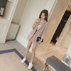 Zoulv 2022 Ladies Casual Suit +Skirt Two Piece Set Selling  Vertical Stripes Long Suit Jacket Half Skirt Suit